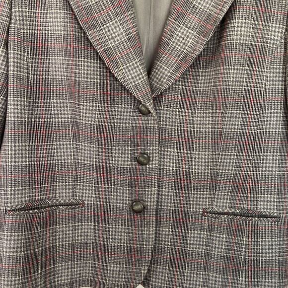 Vintage Pendleton Checkered Virgin Wool‎ Blazer - Size 18 - Picture 2 of 7